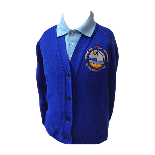 St Ives Infants Cardigan with Blue Polo