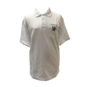 Curnow School Polo Shirt In White, Curnow School